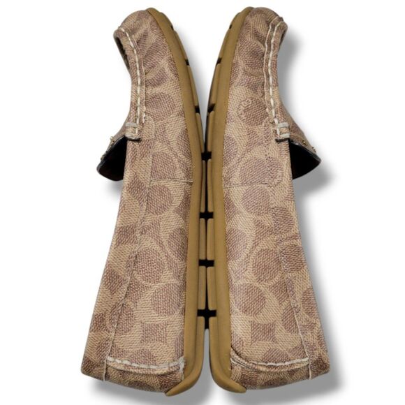 Coach Shoes Size 7.5B Coach McKenna Driver Loafers Coach Signature Monogram Logo - Picture 6 of 12